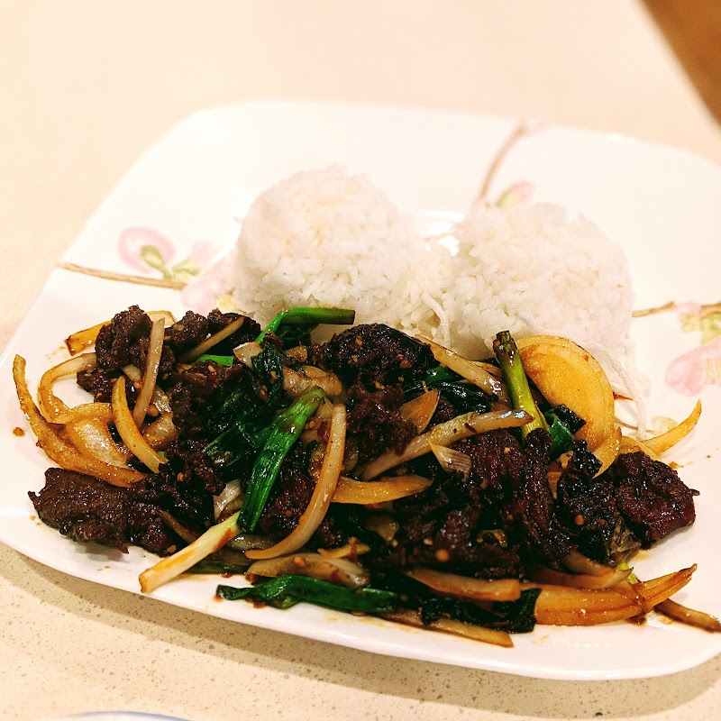 Restaurant interior and dishes